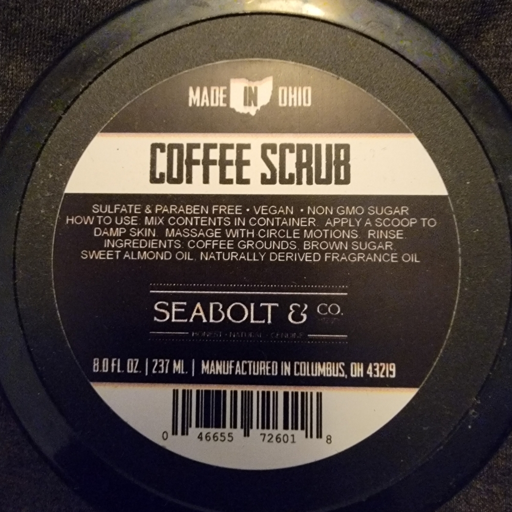Seabolt & Co Coffee Body Scrub NEW